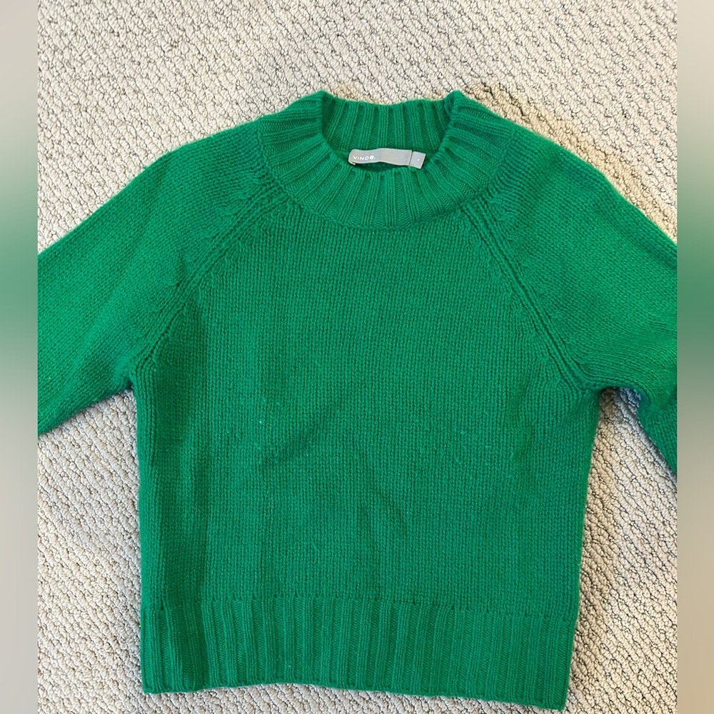 Vince Vibrant Green Crew Neck Sweater